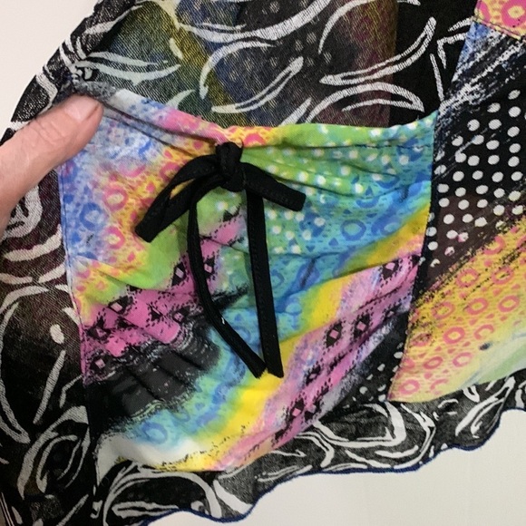 Lace brand colorful long flared free from style top with lining many colors XL - Picture 3 of 8